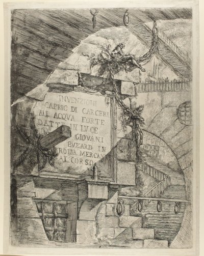 Page de titre des Prisons imaginaires - Giovanni Battista Piranesi