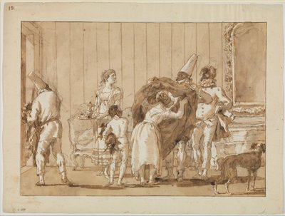 Punchinello comme couturier, vers 1800 - Giovanni Battista Tiepolo