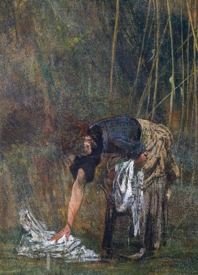 Paysanne ramassant son linge - Giovanni Boldini