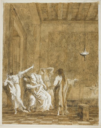 Jésus dans la maison de Jaïre - Giovanni Domenico Tiepolo