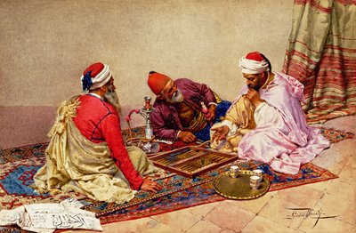 Les joueurs de backgammon - Giulio Rosati