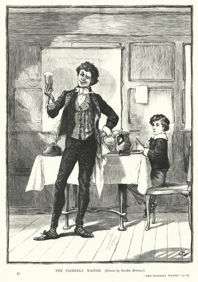 Le serveur amical (gravure) - Gordon Frederick (after) Browne