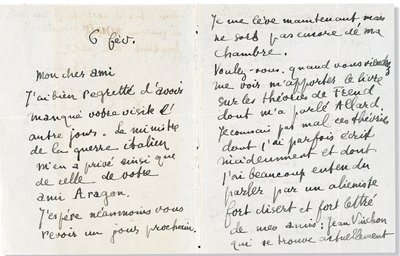 Lettre à André Breton, 1918 - Guillaume Apollinaire