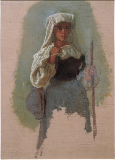 Italienne avec bâton - Gustav Jakob Canton