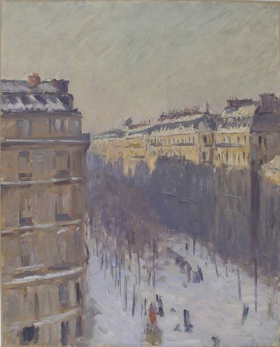 Boulevard Haussmann, effet de neige, 1879-1881 - Gustave Caillebotte