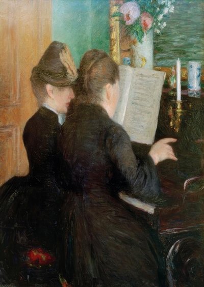 La leçon de piano - Gustave Caillebotte