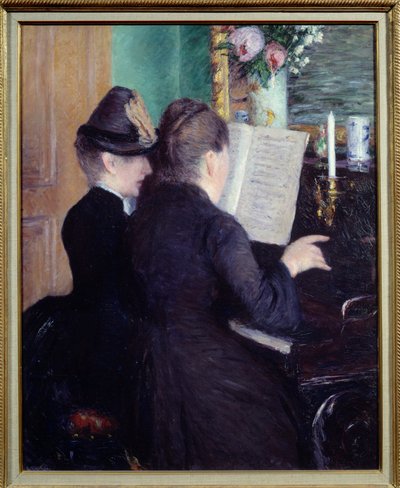 La leçon de piano - Gustave Caillebotte