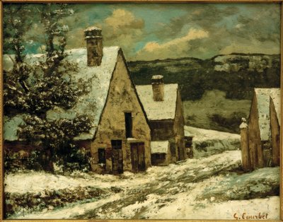 Village sous la neige - Gustave Courbet