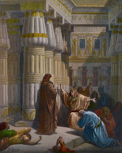 Pharaon appelant Moïse - Gustave Dore