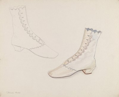 Chaussures de mariage quaker, vers 1936 - Gwyneth King