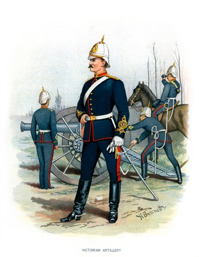 Artillerie victorienne, vers 1890 - H. Bunnett