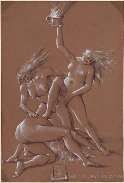 Vœux de Nouvel An avec trois sorcières, 1514 - Hans Baldung