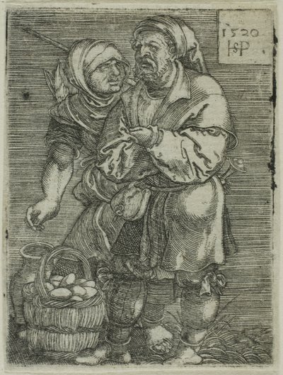 Couple de paysans vendant des œufs - Hans Sebald Beham