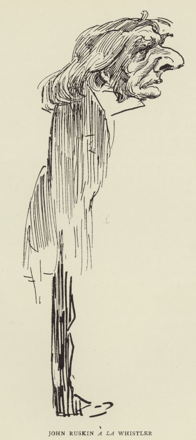 John Ruskin à la Whistler - Harry Furniss