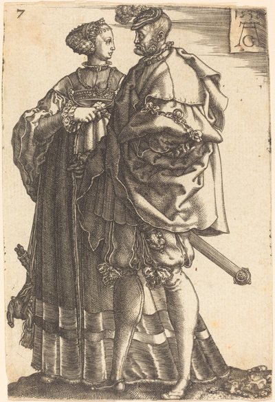 Grands danseurs de mariage, 1538 - Heinrich Aldegrever