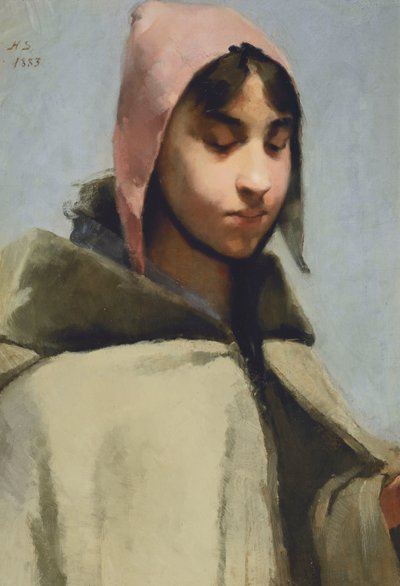 Une jeune fille en robe de campagne française - Helene Schjerfbeck