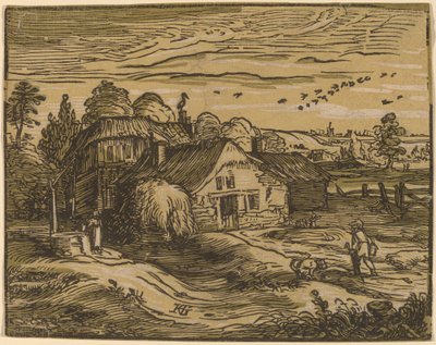 Paysage avec une ferme - Hendrik Goltzius