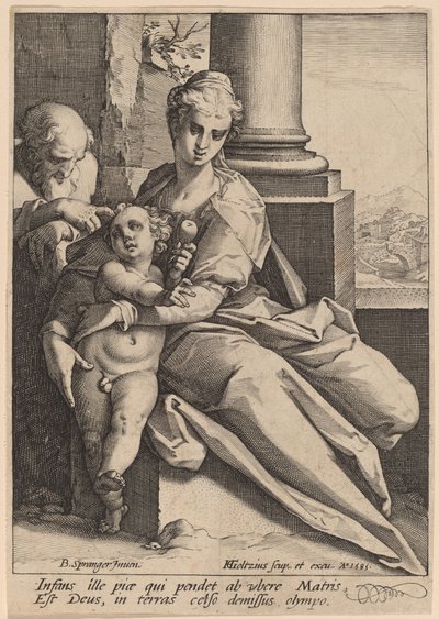 La Sainte Famille - Hendrik Goltzius after Bartholomaeus Spranger