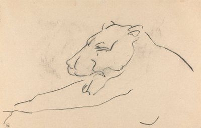 Lionne allongée - Henri Gaudier Brzeska