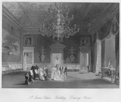 Palais de St. James. Anniversaire. Salon de dessin, vers 1841 - Henry Melville