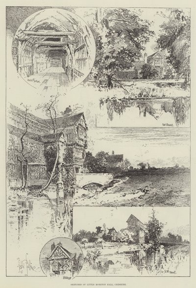 Croquis de Little Moreton Hall, Cheshire - Herbert Railton