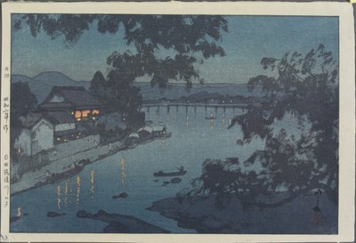 Soirée sur la rivière Chikugo à Hita - Hiroshi Yoshida