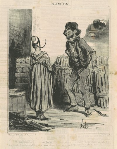 Ah! Fouchtrra! ... Ma femme ... - Honoré Daumier