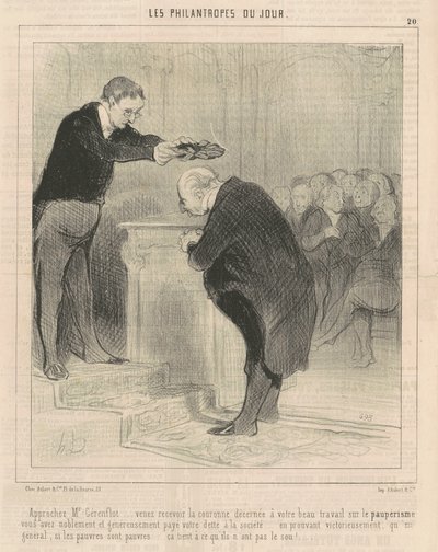 Approchez M. Gerenflot ... venez recevoir - Honoré Daumier