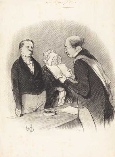 Devant M. le Maire - Honoré Daumier