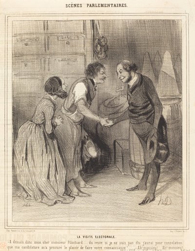 La Visite électorale - Honoré Daumier