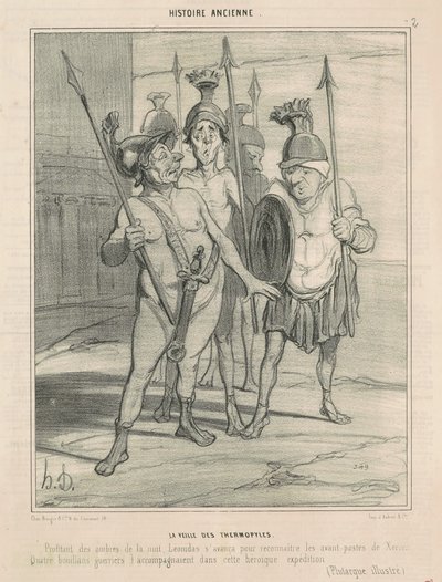 La veille des Thermopyles - Honoré Daumier