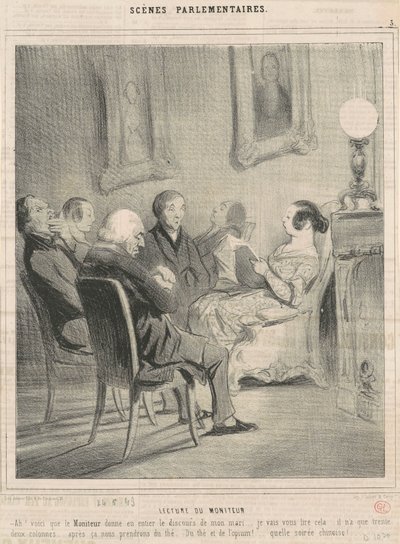 Lecteur du moniteur - Honoré Daumier