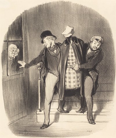 Un déménagement furtif - Honoré Daumier