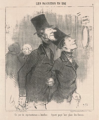 Un jour de représentation à bénéfice - Honoré Daumier