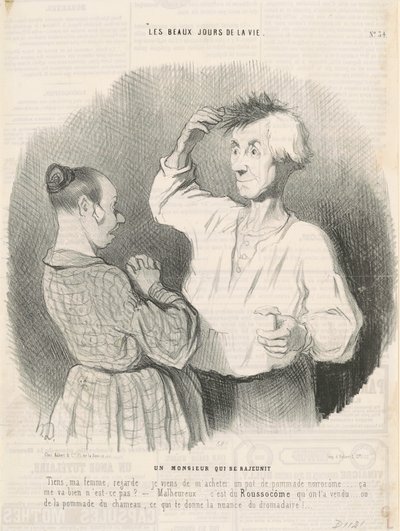 Un monsieur qui se rajeunit - Honoré Daumier