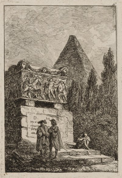 Planche Six des Soirées à Rome, 1763-64 - Hubert Robert