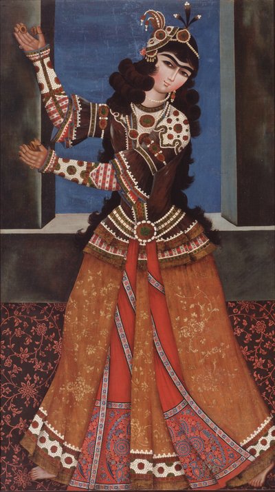 Danseuse avec des castagnettes, début du 19e siècle - Iranian Master