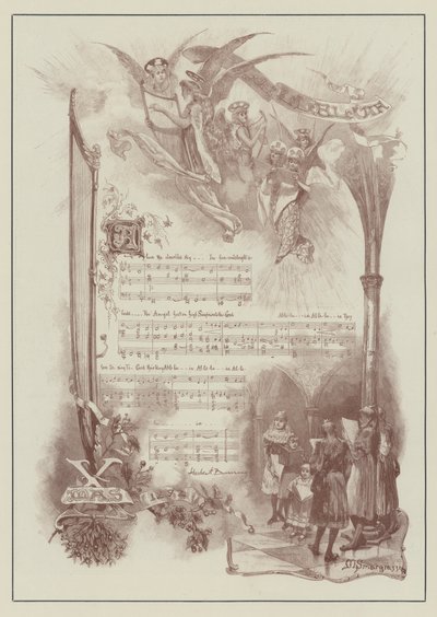 Au-dessus du ciel bleu clair (gravure) - Italian School