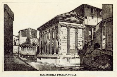 Rome : Temple de la Fortune Virile - Italian School