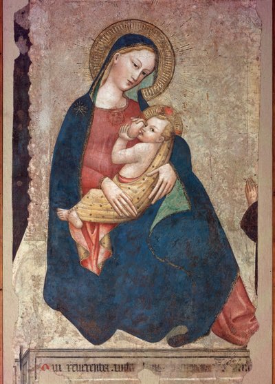 Vierge Marie allaitant Jésus - Italian School