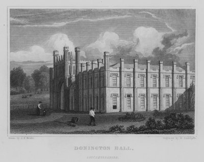 Donington Hall, Leicestershire (gravure) - John Preston Neale