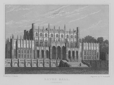 Eaton Hall, Cheshire (gravure) - John Preston Neale