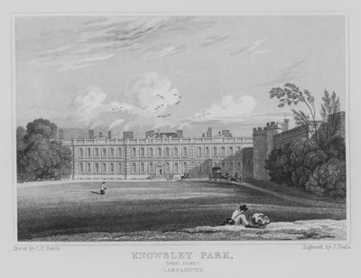 Parc Knowsley, façade ouest, Lancashire - John Preston Neale