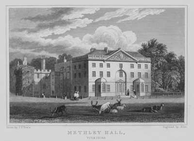 Methley Hall, Yorkshire - John Preston Neale