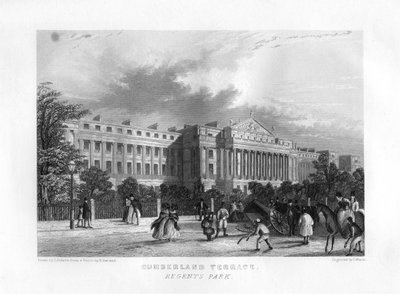 Cumberland Terrace, Regents Park, Londres, 19ème siècle - J. Woods