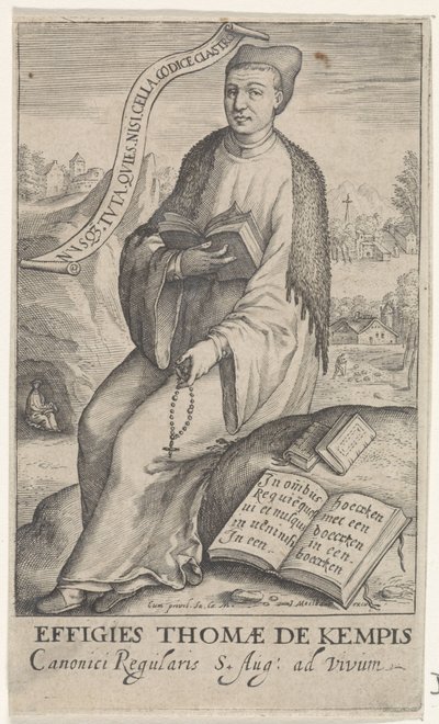 Portrait de Thomas à Kempis - Jacob Matham (attributed to)