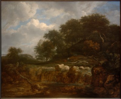 Cascade dans un paysage forestier vallonné - Jacob van Ruisdael