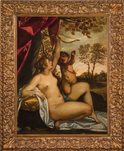 Vénus désarmant Cupidon - Jacopo Palma il Giovane the Younger