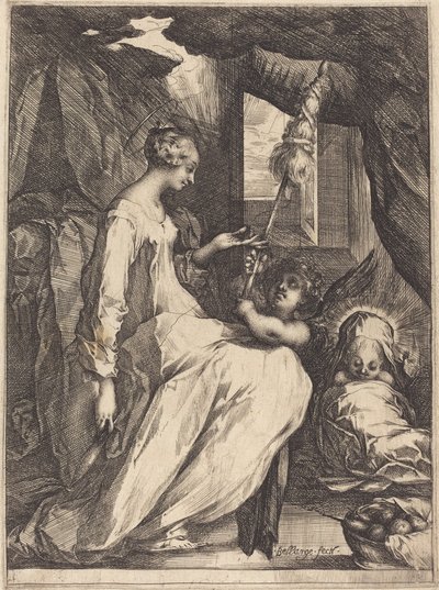 La Vierge filant - Jacques Bellange