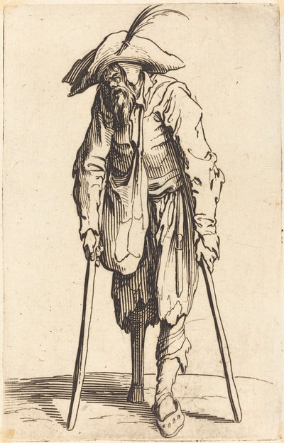 Mendiant avec une jambe de bois - Jacques Callot